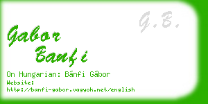 gabor banfi business card