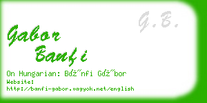 gabor banfi business card